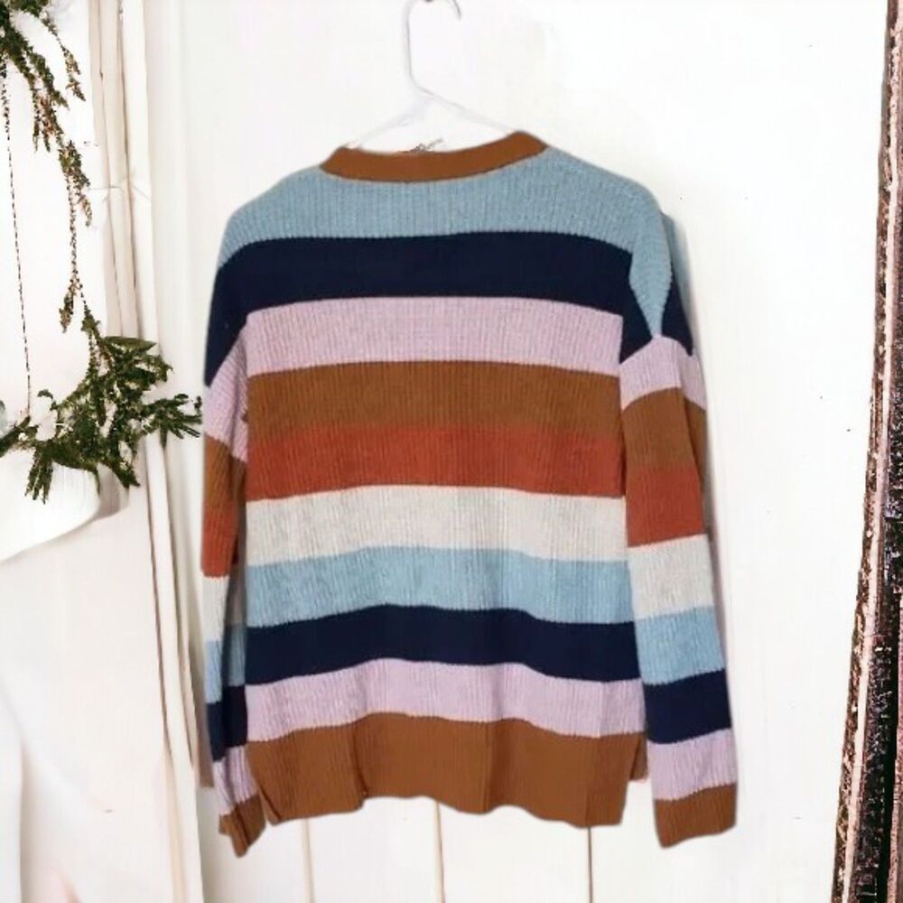 Madewell Thompson Pocket Pullover in Rainbow Stripe - Picture 3 of 9